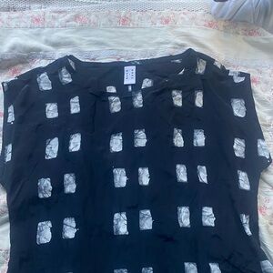 Osei Duro Black and White Patterned Top